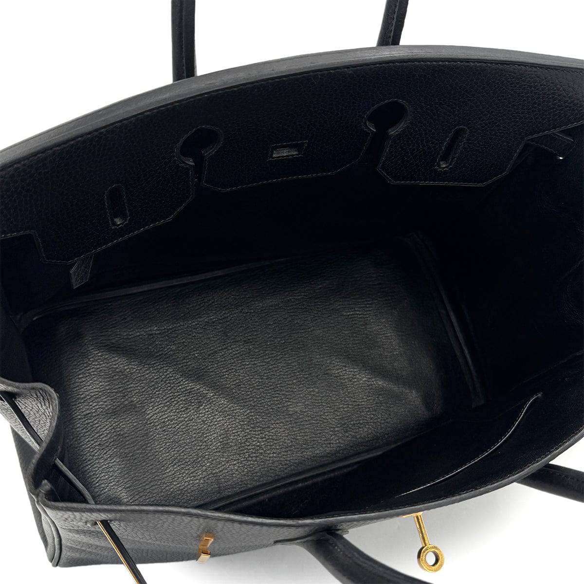 HERMES BIRKIN 35 BLACK ARDENNES HAND BAG 1996 CIRCLE Z GOLD HARDWARE 90325345
