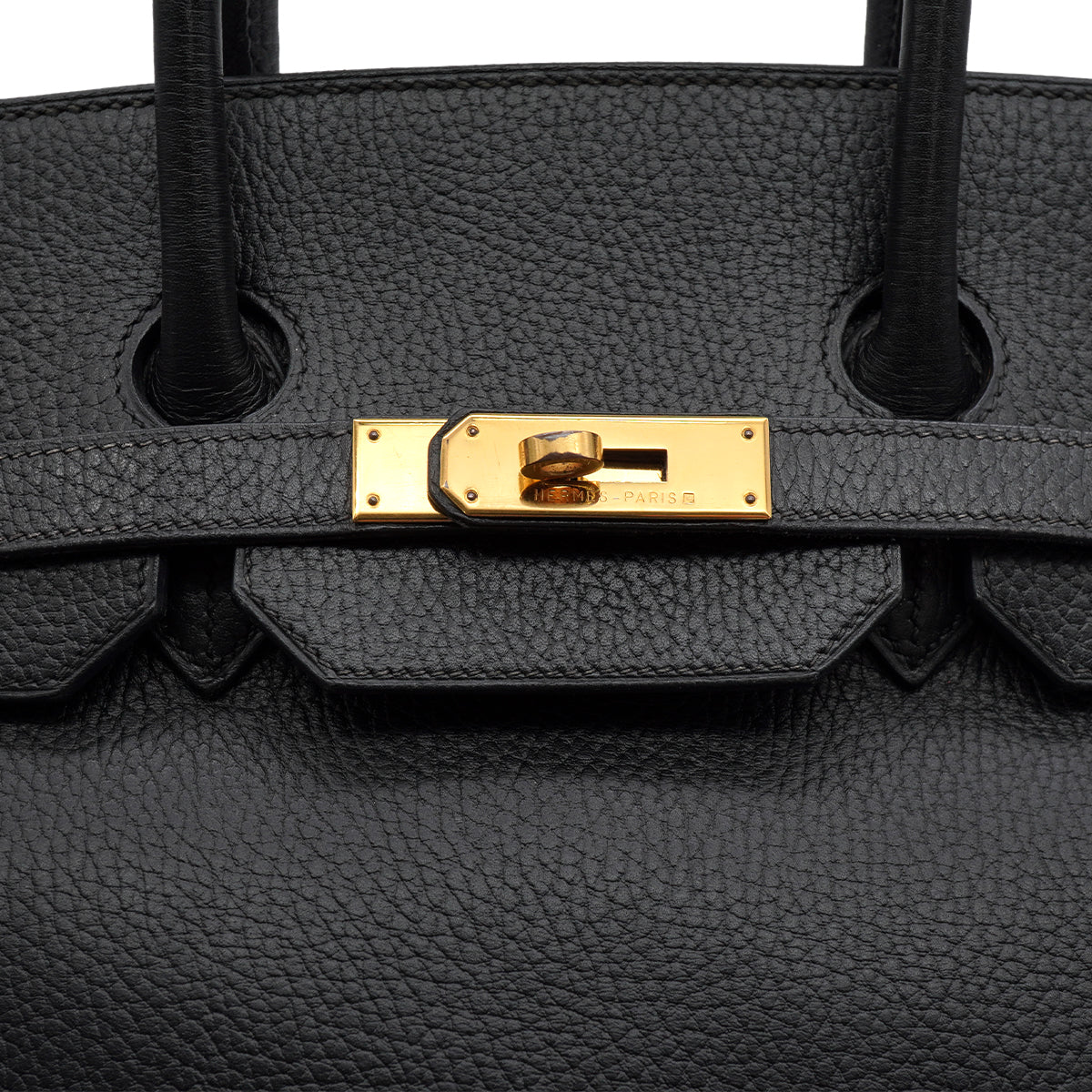 HERMES BIRKIN 35 BLACK ARDENNES HAND BAG 1996 CIRCLE Z GOLD HARDWARE 90334499