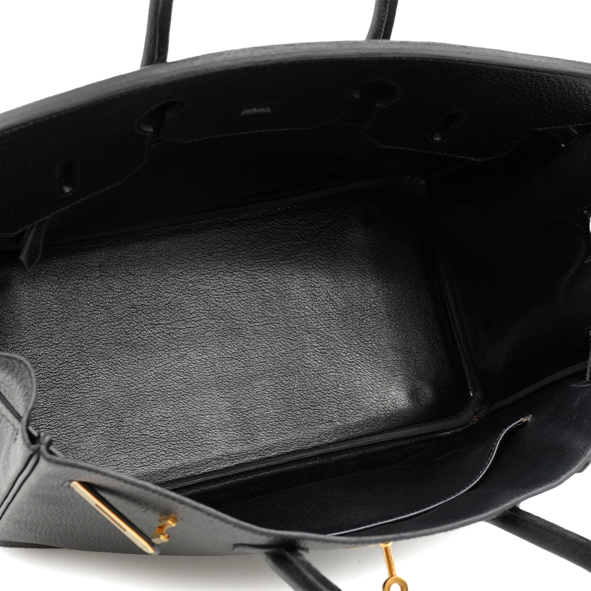 HERMES BIRKIN 35 BLACK ARDENNES HAND BAG 1996 CIRCLE Z GOLD HARDWARE 90334499