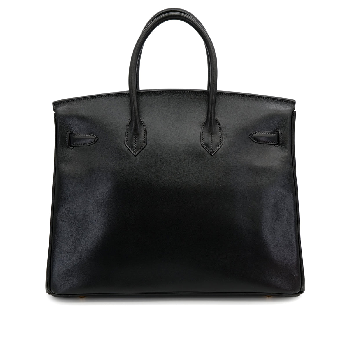 HERMES BIRKIN 35 BLACK BOXCALF HAND BAG 2002 SQUARE F GOLD HARDWARE 90314885