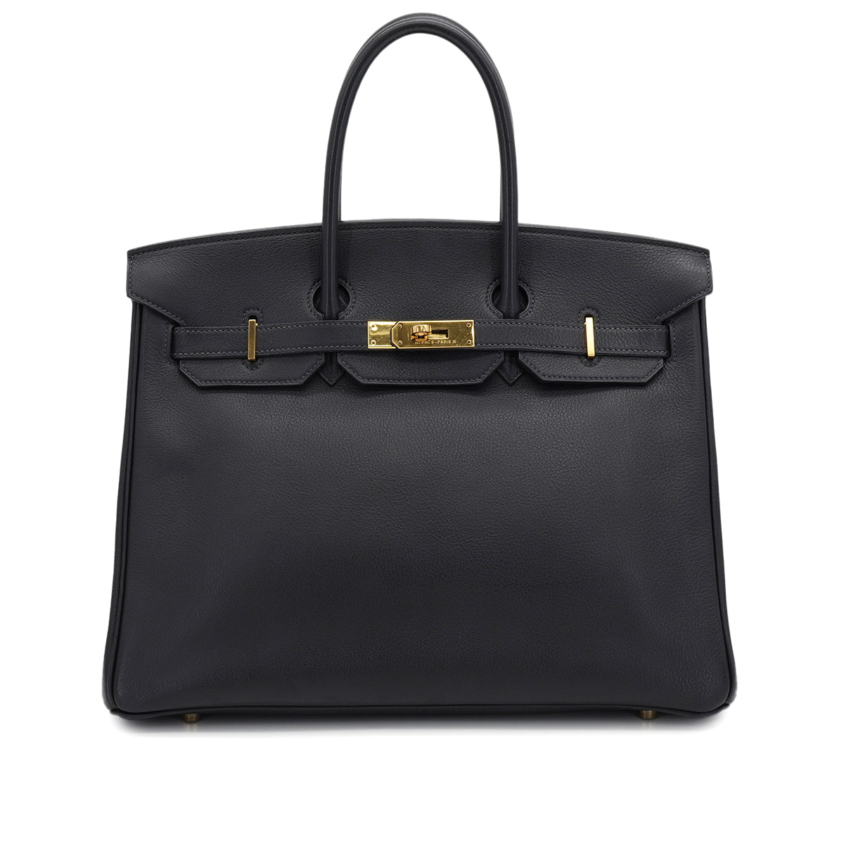 HERMES BIRKIN 35 BLUE INDIGO TOGO HAND BAG 2000 SQUARE D GOLD HARDWARE 90335290