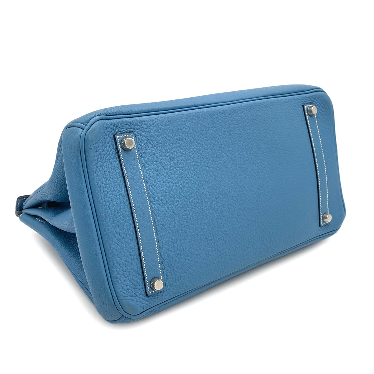 HERMES BIRKIN 35 BLUE JEAN TAURILLON CLEMENCE HAND BAG 2004 SQUARE H PALLADIUM HARDWARE 90318181