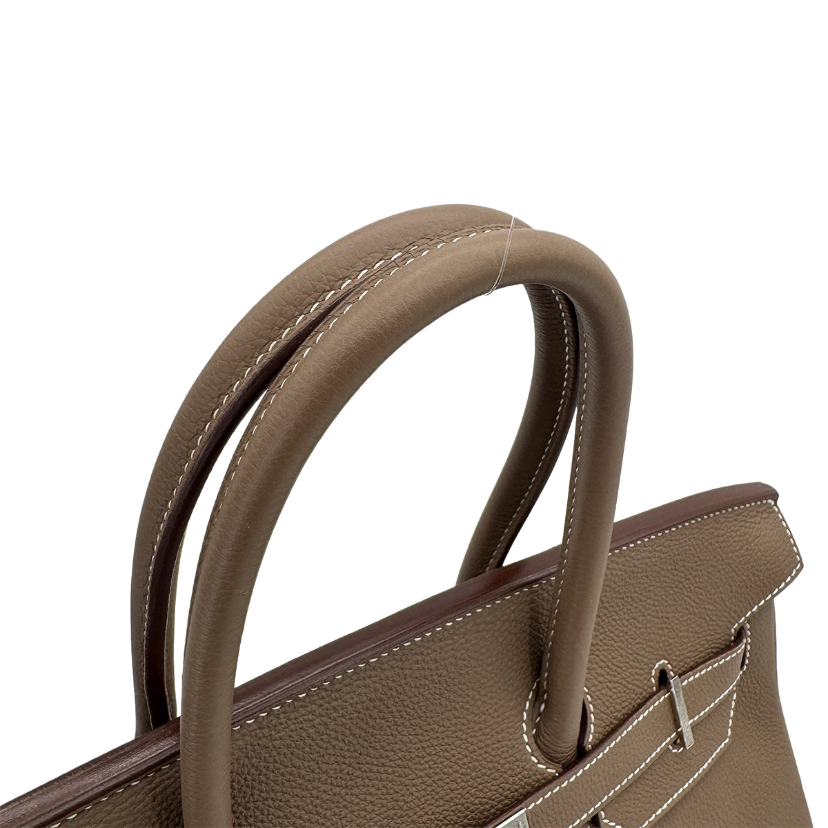 HERMES BIRKIN 35 ETOUPE TOGO HAND BAG 2014 SQUARE R PALLADIUM HARDWARE 90314375