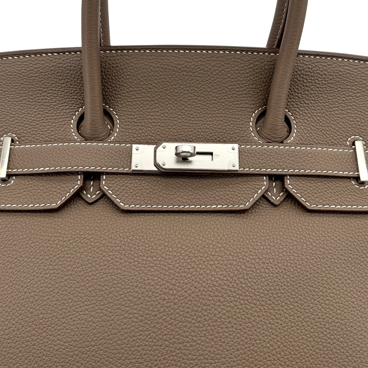 HERMES BIRKIN 35 ETOUPE TOGO HAND BAG 2014 SQUARE R PALLADIUM HARDWARE 90314375