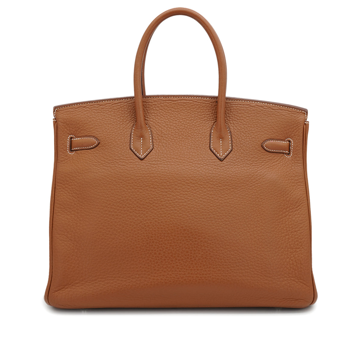 HERMES BIRKIN 35 GOLD TAURILLON CLEMENCE HAND BAG 2005 SQUARE I PALLADIUM HARDWARE 90334125