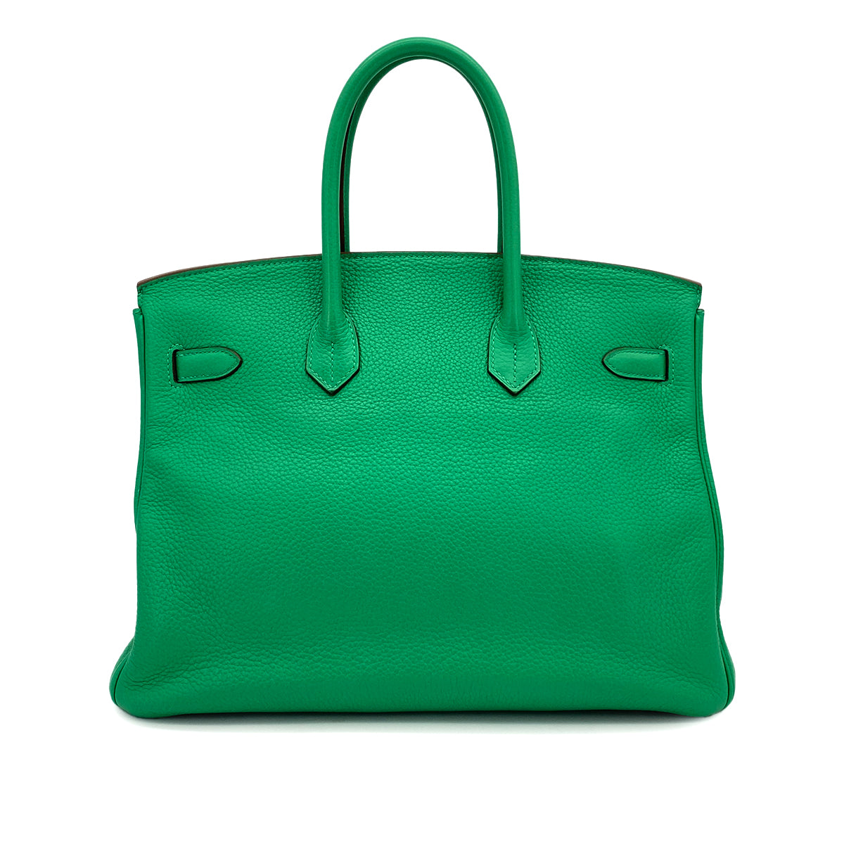HERMES BIRKIN 35 MENTHE TAURILLON CLEMENCE HAND BAG 2012 SQUARE P PALLADIUM HARDWARE 90324743