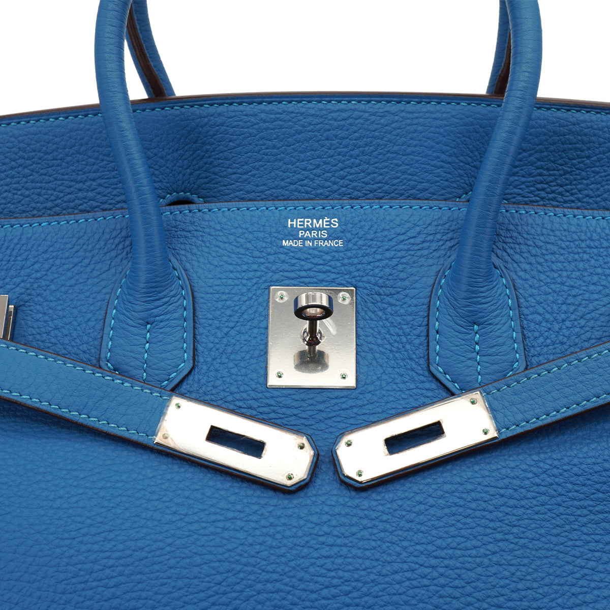 HERMES BIRKIN 35 MYKONOS TAURILLON CLEMENCE HAND BAG 2011 SQUARE O PALLADIUM HARDWARE 90331419