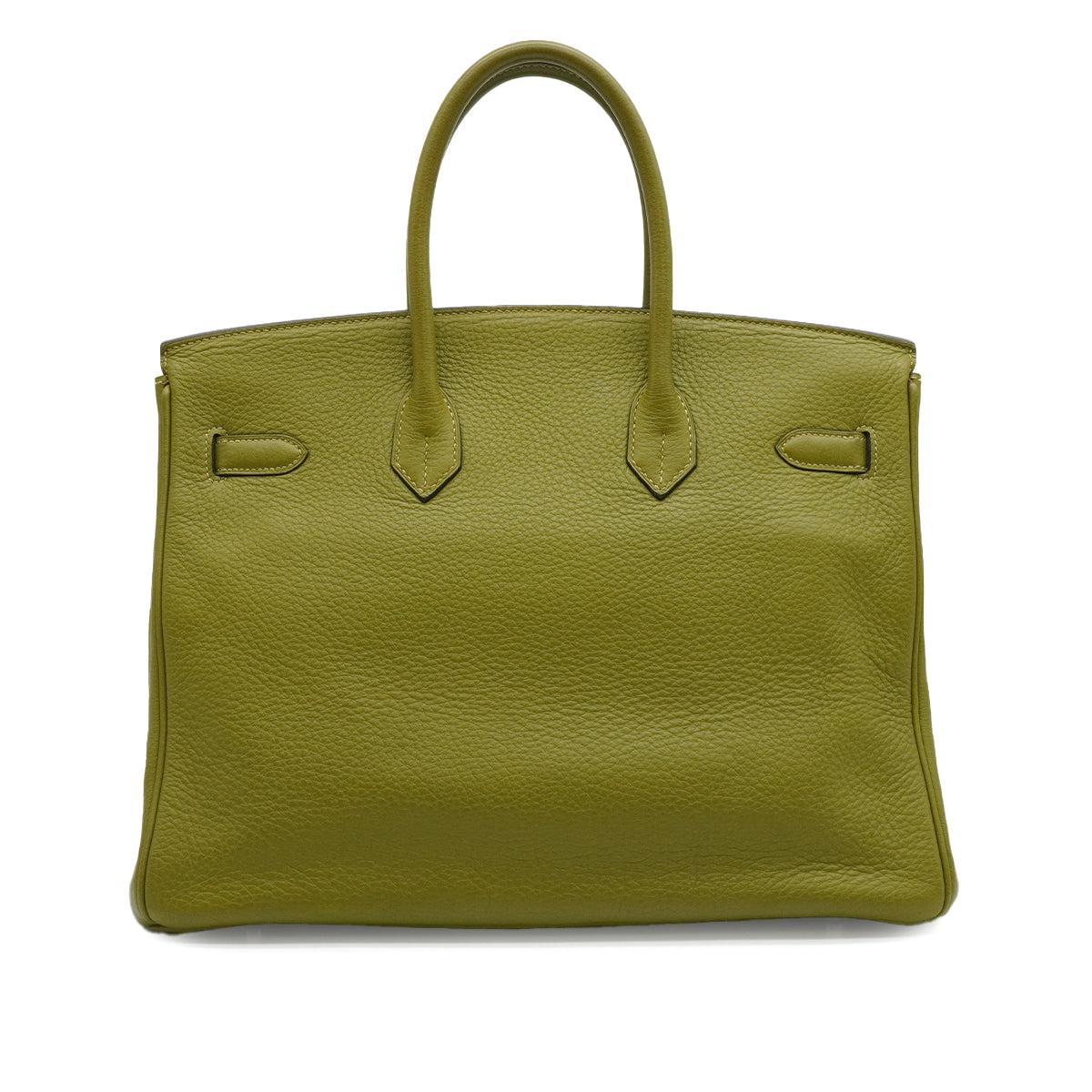 HERMES BIRKIN 35 PISTACHIO TOGO HAND BAG 2008 SQUARE L PALLADIUM HARDWARE 90340175