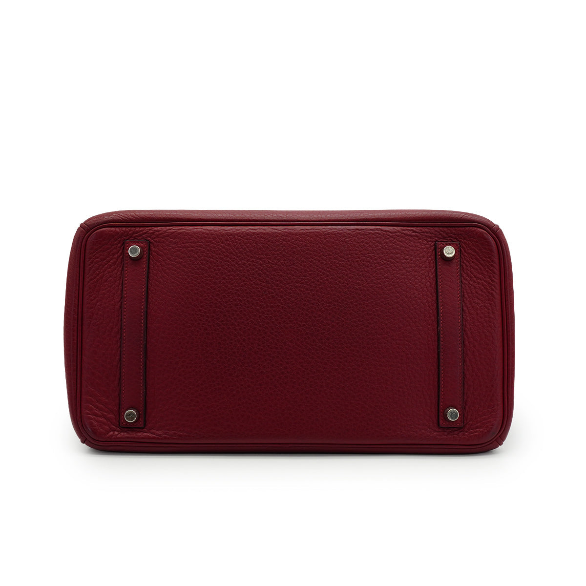 HERMES BIRKIN 35 ROUGE H TAURILLON CLEMENCE HAND BAG 2005 SQUARE I PALLADIUM HARDWARE 90342565