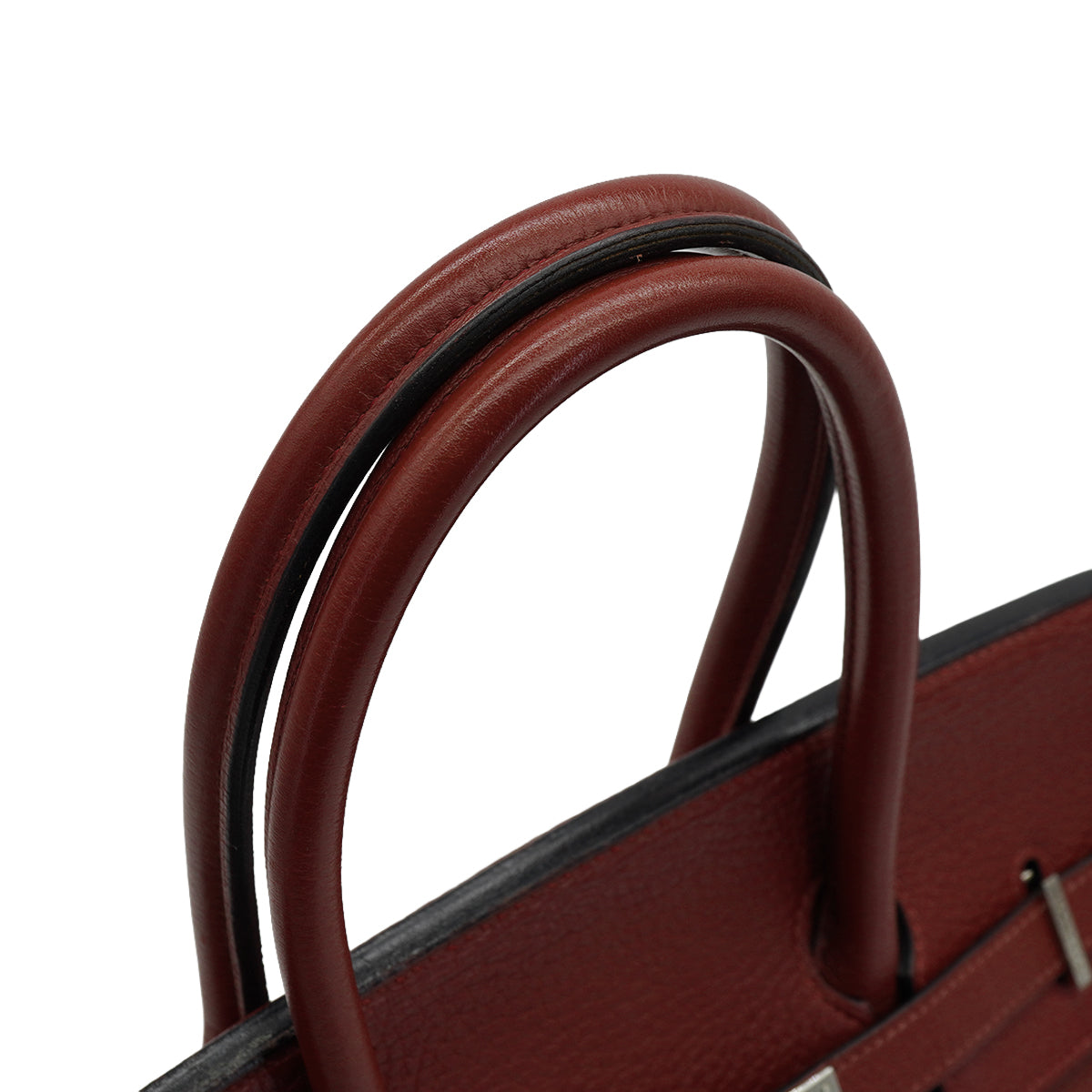 HERMES BIRKIN 35 ROUGE H TAURILLON CLEMENCE HAND BAG 2005 SQUARE I PALLADIUM HARDWARE 90342565