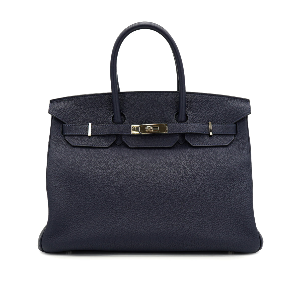 HERMES BIRKIN 35 VERSO BLUE NUIT ORANGE TOGO HAND BAG 2017 A STAMP PALLADIUM HARDWARE 90334134