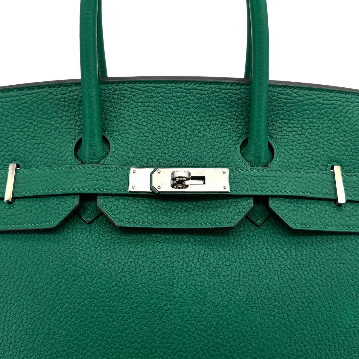 HERMES BIRKIN 35 VERSO VERT VERTIGO VERT FONCE TAURILLON CLEMENCE HAND BAG 2017 A STAMP PALLADIUM HARDWARE 90324745