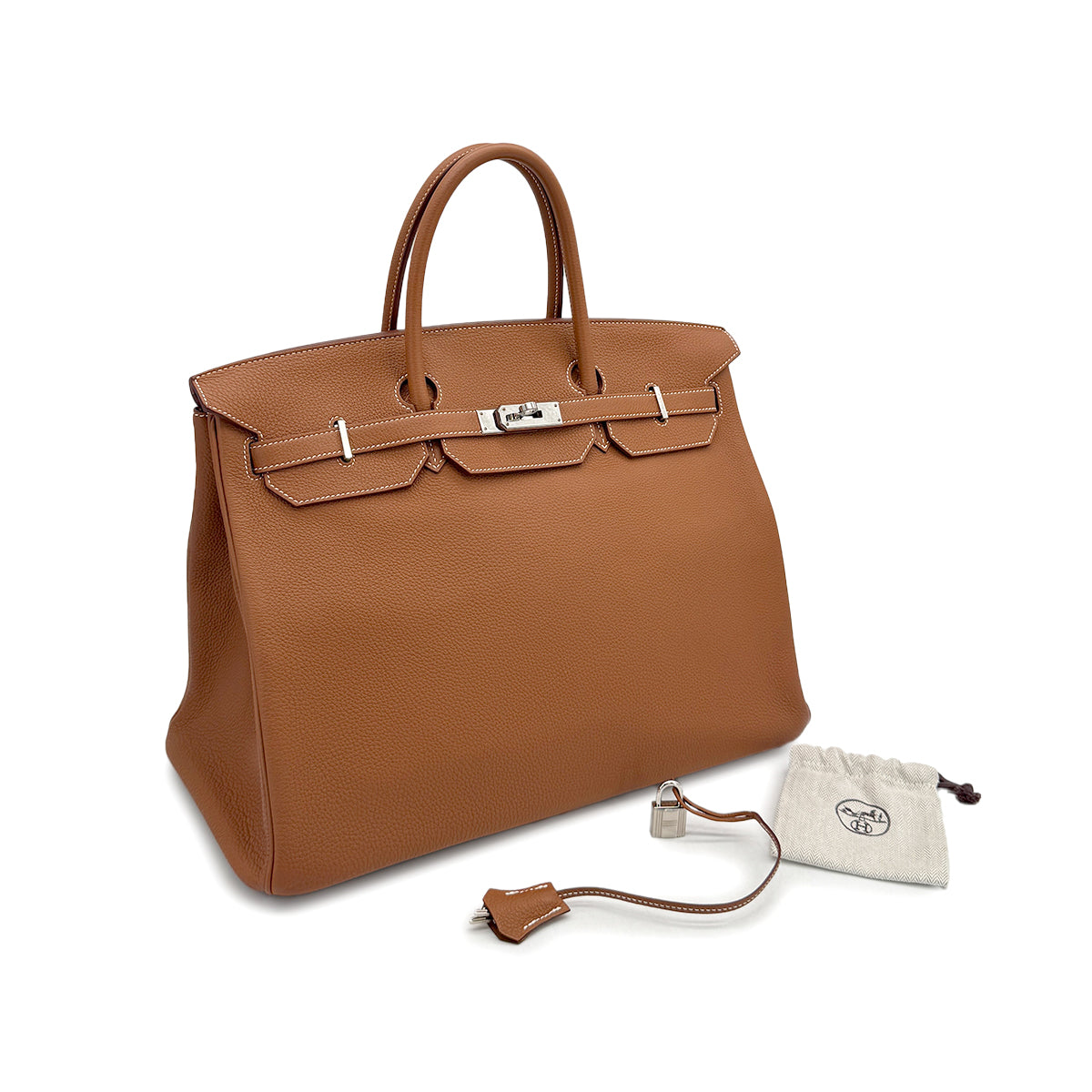 HERMES BIRKIN 40 GOLD TOGO HAND BAG 2023 B PALLADIUM HARDWARE 90313350