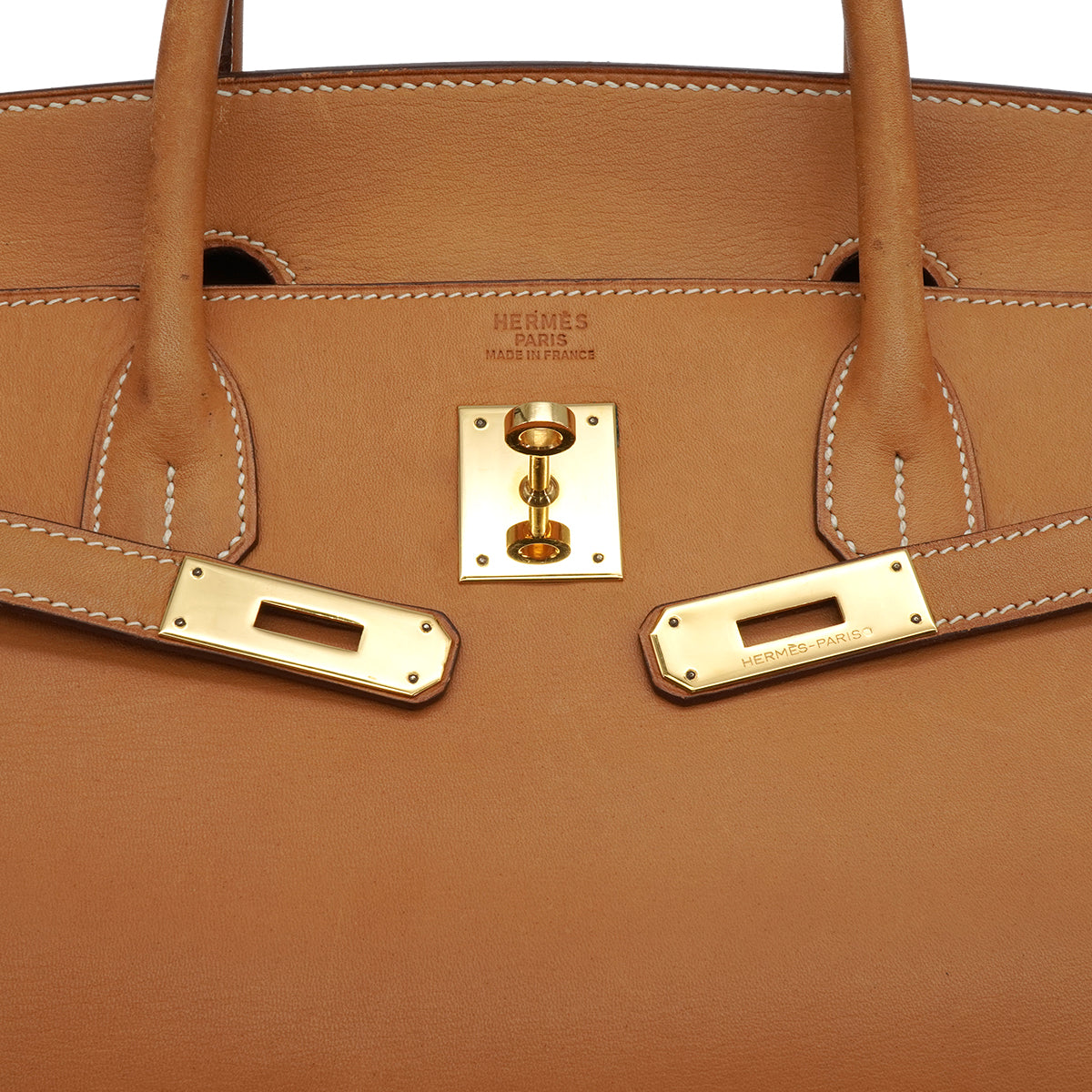 HERMES BIRKIN 40 NATUREL VEAU CHAMONIX HAND BAG 1989 CIRCLE S GOLD HARDWARE 90341116
