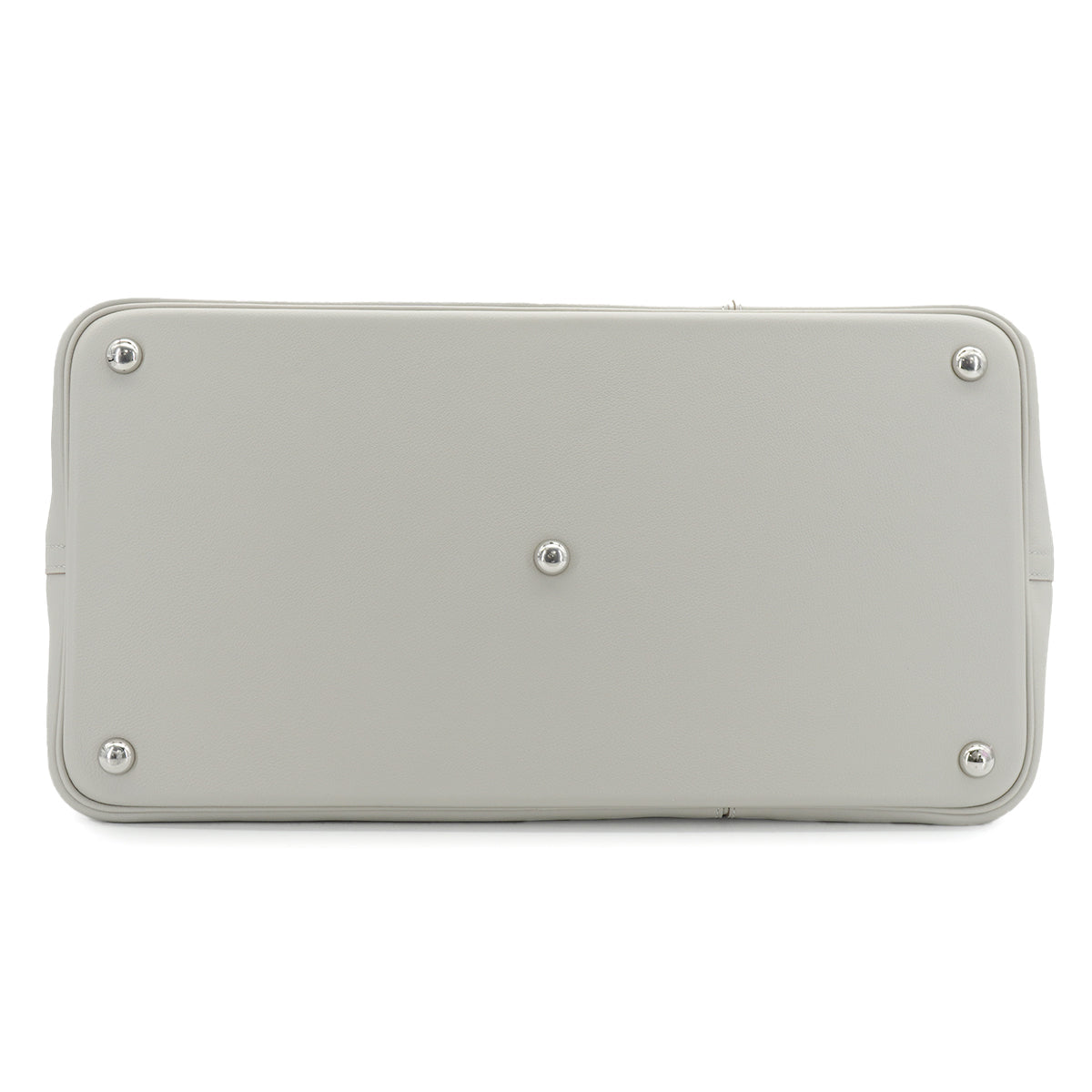 HERMES BOLIDE 1923 BASEBALL 45 GRIS PERLE ROUGE CASAQUE EVERCOLOR HAND BAG 2018 C STAMP PALLADIUM HARDWARE 90335571