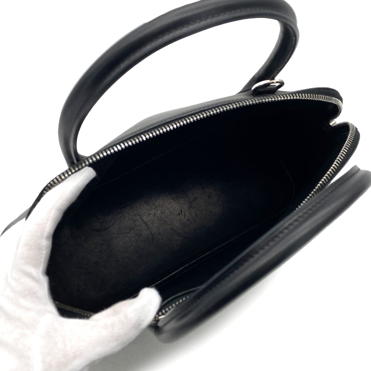 HERMES BOLIDE 31 BLACK BOXCALF HAND SHOULDER BAG 2003 SQUARE G PALLADIUM HARDWARE 90314377