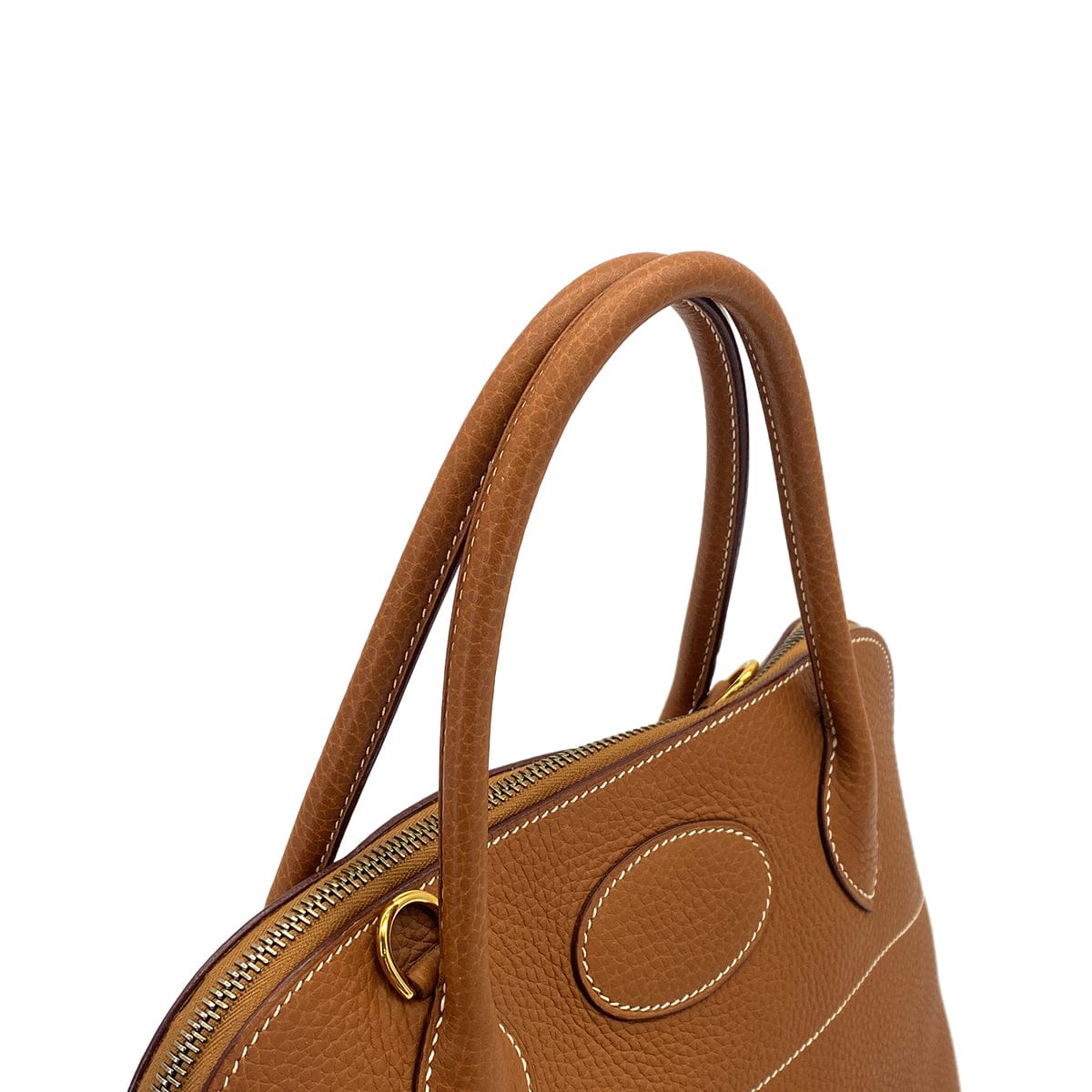 HERMES BOLIDE 31 GOLD TOGO HAND SHOULDER BAG 2006 SQUARE J GOLD HARDWARE 90319981