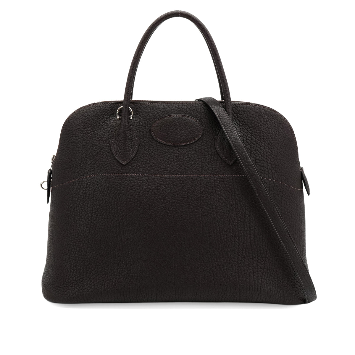 HERMES BOLIDE 35 EBENE FJORD HAND SHOULDER BAG 2006 SQUARE J PALLADIUM HARDWARE 90348414