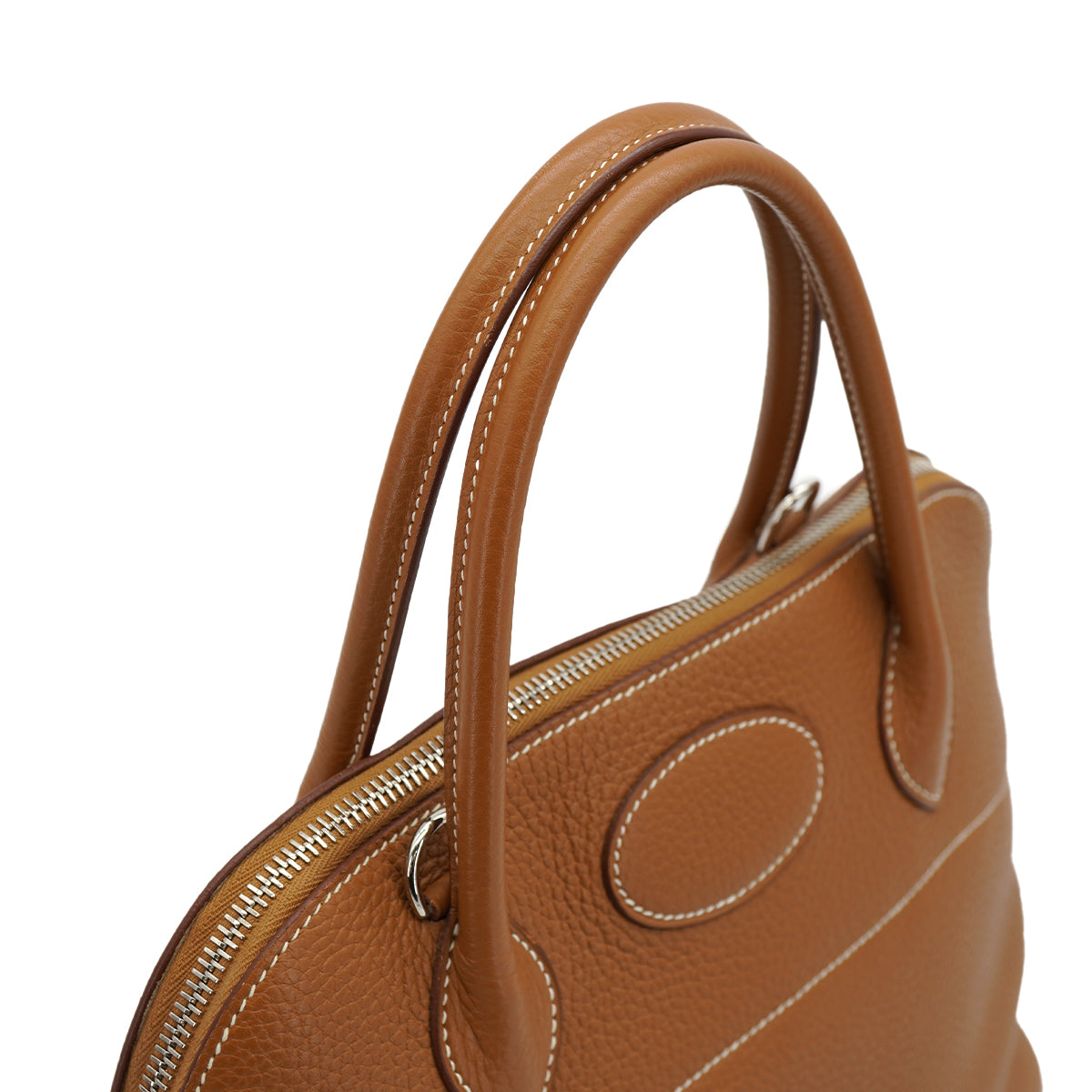 HERMES BOLIDE 35 GOLD TAURILLON CLEMENCE HAND SHOULDER BAG 2013 SQUARE Q PALLADIUM HARDWARE 90334128