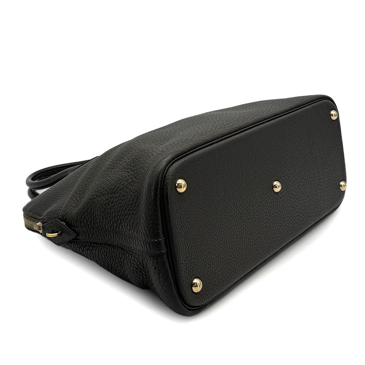 HERMES BOLIDE 35 VERT OLIVE TAURILLON CLEMENCE HAND SHOULDER BAG 2005 SQUARE I GOLD HARDWARE 90325607