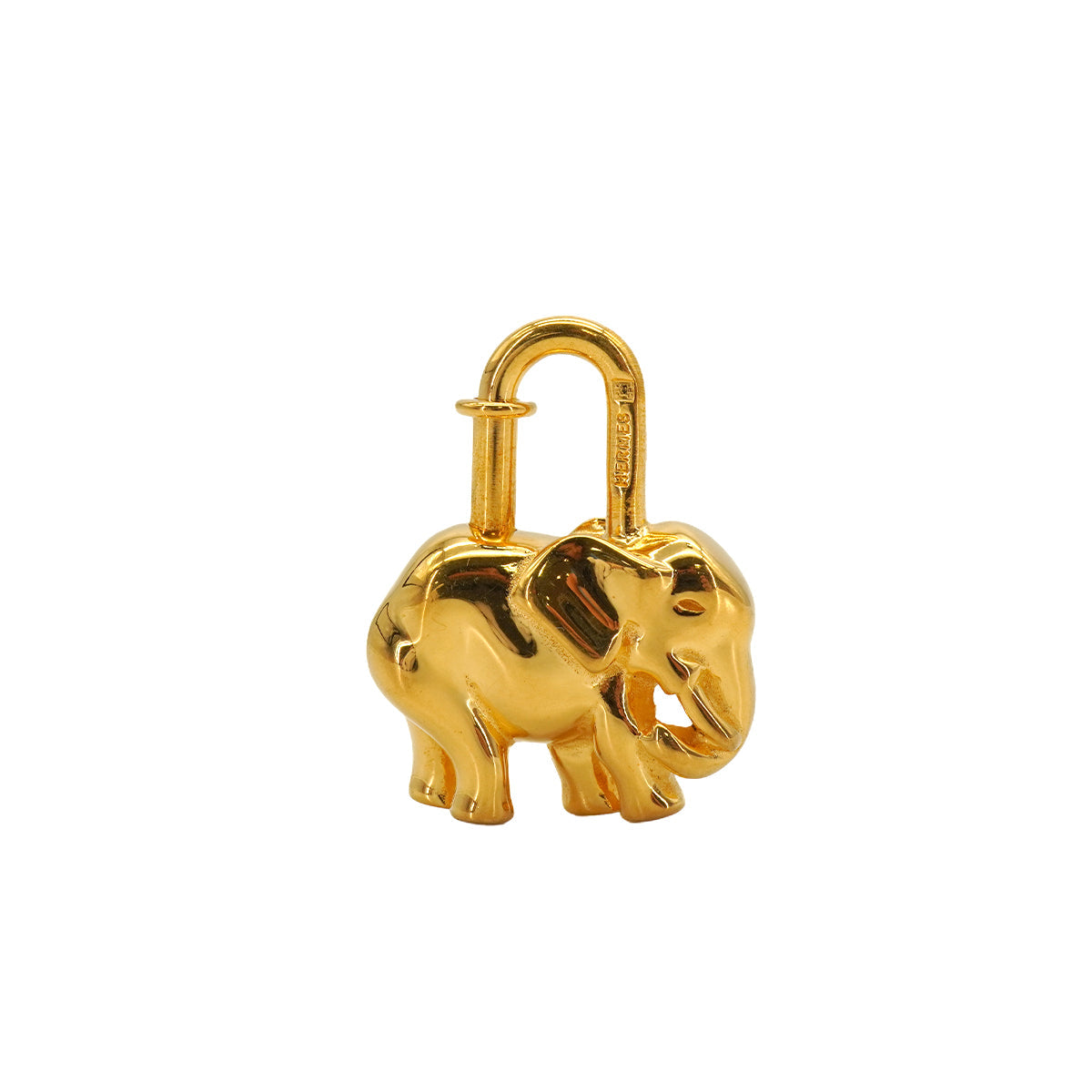 HERMES CADENA CHARM EXOTISME ELEPHANT 1988 GOLD ACCESSORY 90343336