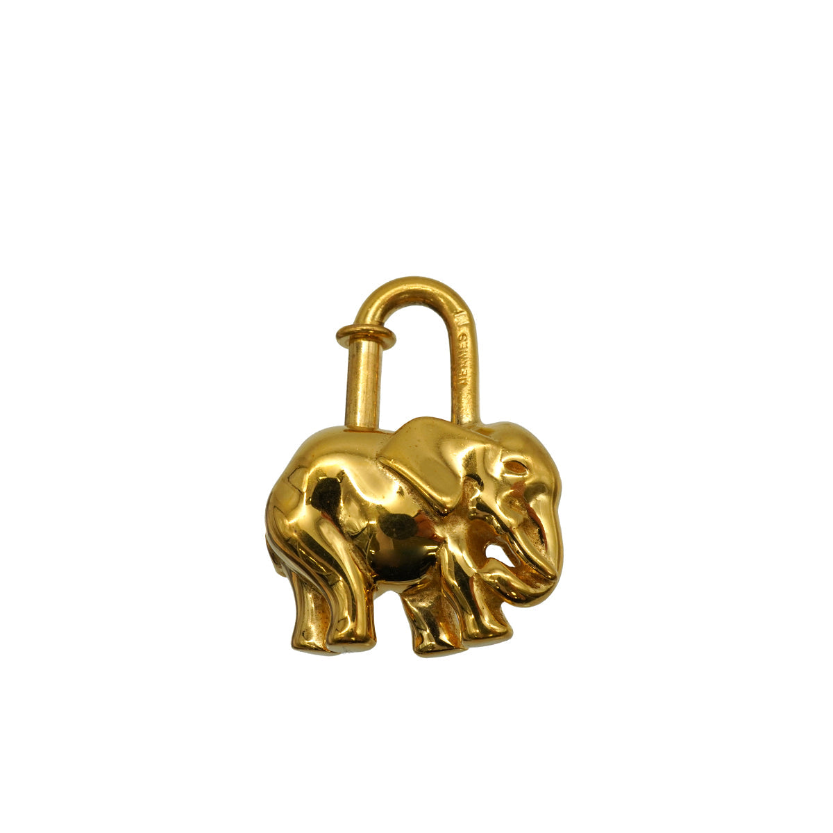 HERMES CADENA CHARM EXOTISME ELEPHANT 1988 GOLD ACCESSORY 90346685