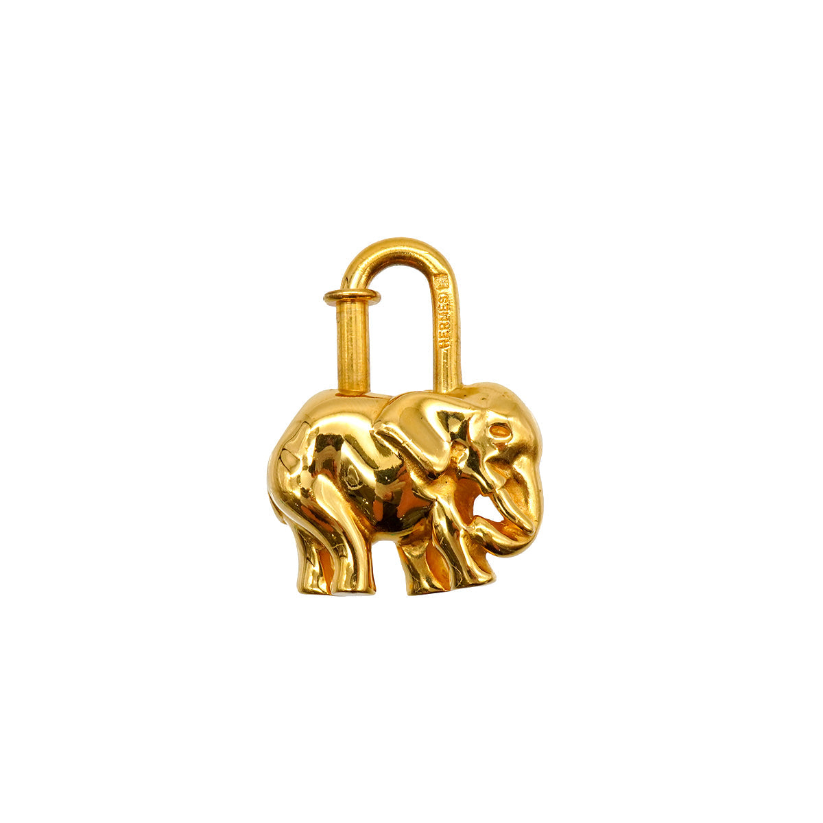 HERMES CADENA CHARM EXOTISME ELEPHANT 1988 GOLD ACCESSORY 90341266