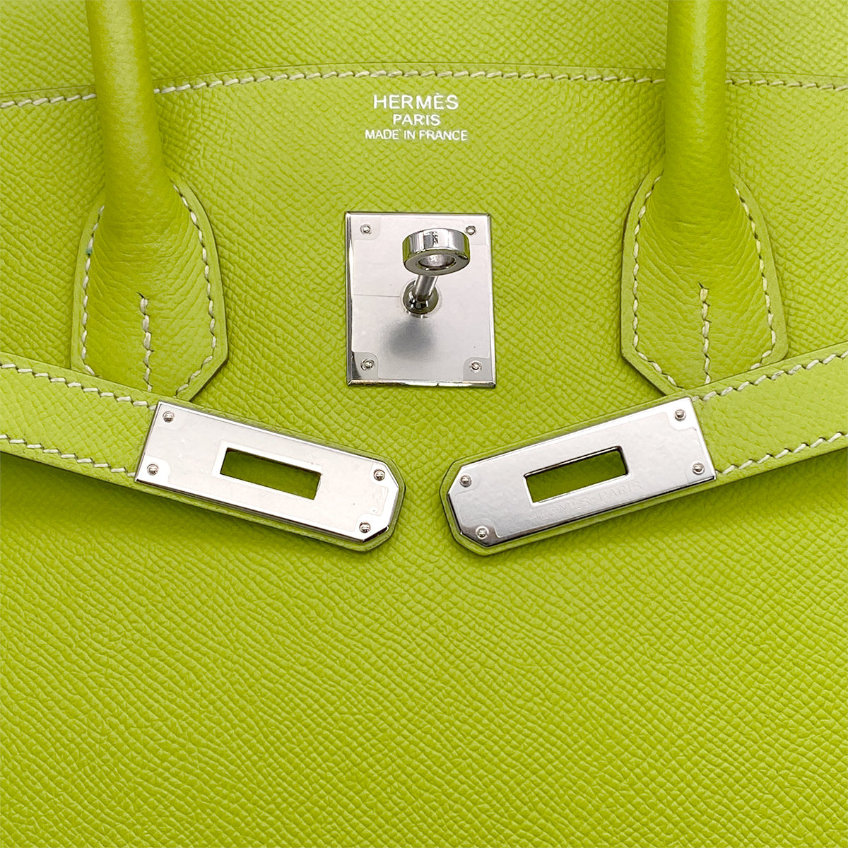 HERMES CANDY BIRKIN 35 KIWI LICHEN VEAU EPSOM HAND BAG 2011 SQUARE O PALLADIUM HARDWARE 90327981