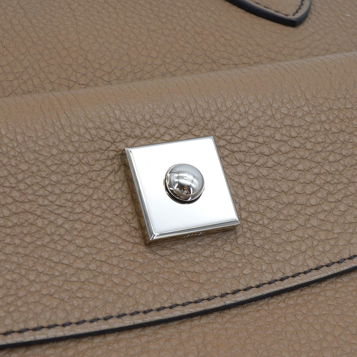 HERMES CARABAS 35 ETOUPE TOGO HAND BAG 2010 SQUARE N PALLADIUM HARDWARE 90345989
