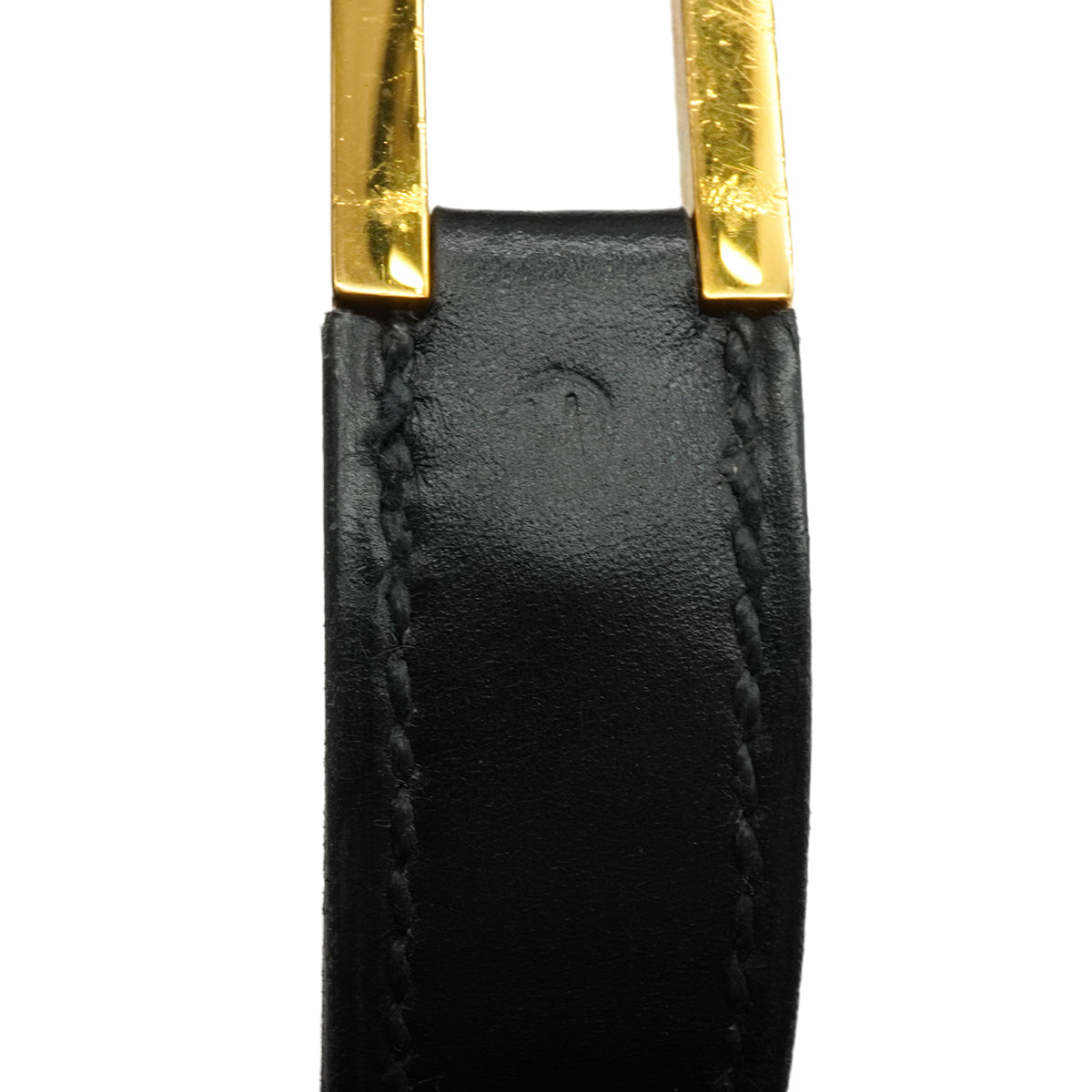 HERMES DRUG 27 BLACK BOX CALF HAND BAG 1978 CIRCLE H GOLD HARDWARE 90338297