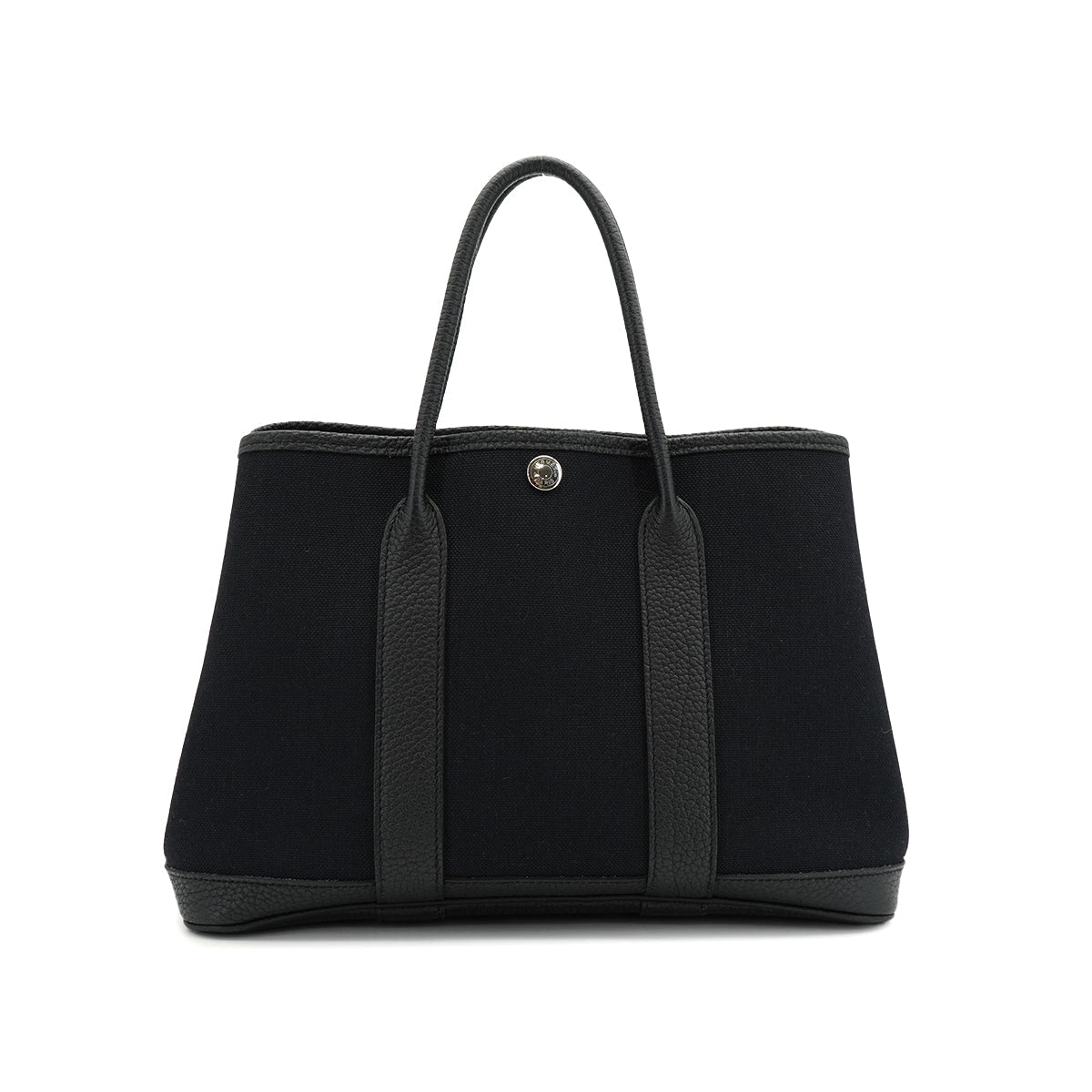 HERMES GARDEN PARTY TPM BLACK TOILE MILITAIRE  HAND BAG 2018 C STAMP 90327072