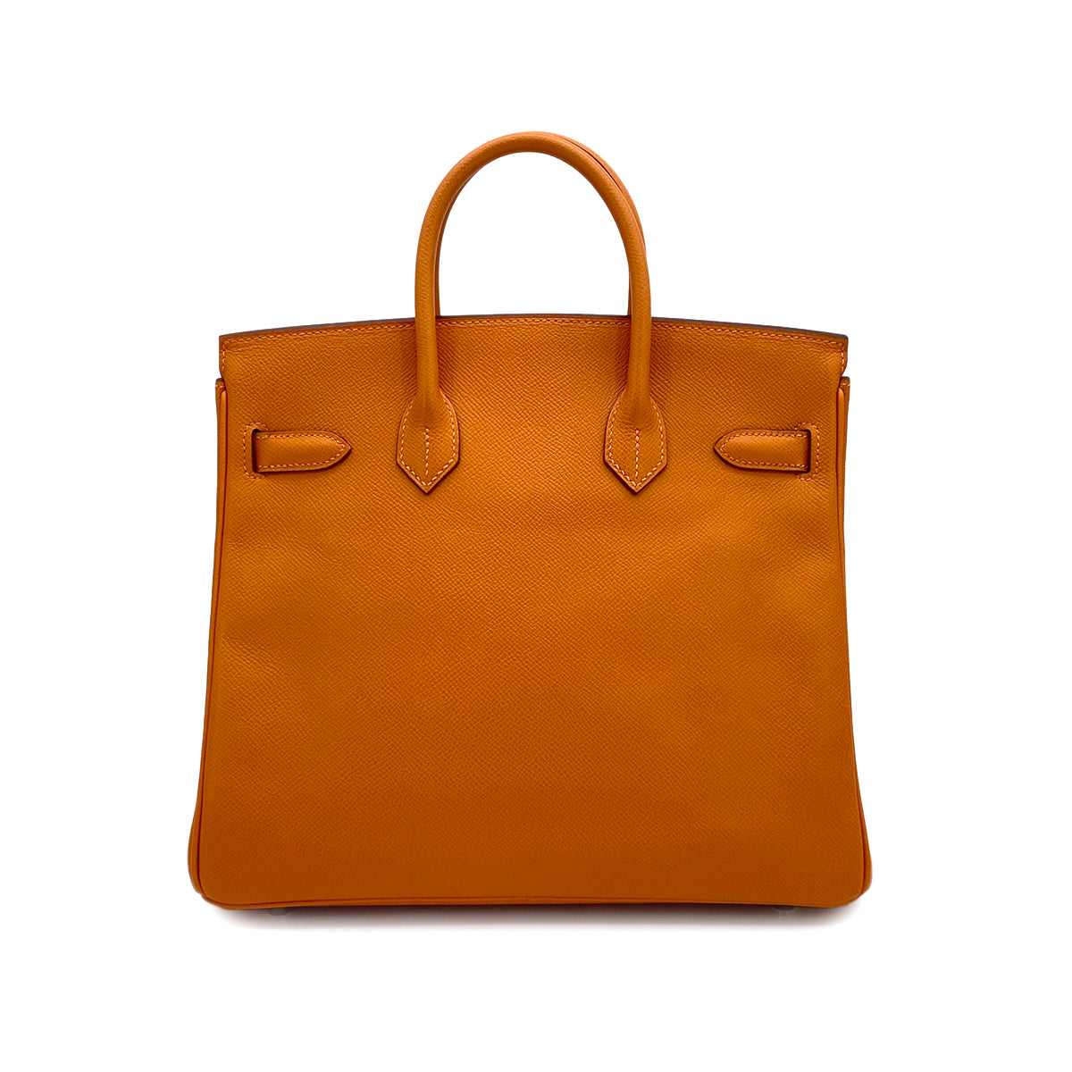 HERMES HAUT A COURROIES 28 ORANGE EPSOM HAND BAG 2007 SQUARE K PALLADIUM HARDWARE 90312506