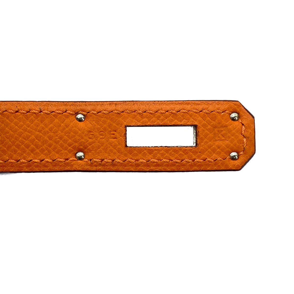HERMES HAUT A COURROIES 28 ORANGE EPSOM HAND BAG 2007 SQUARE K PALLADIUM HARDWARE 90312506