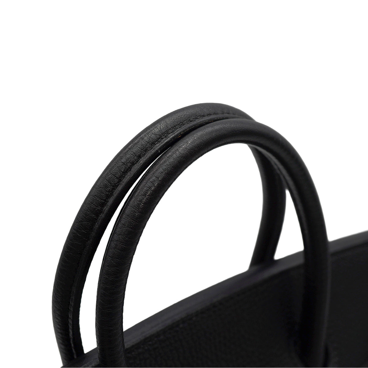 HERMES HAUT A COURROIES 32 BLACK TOGO HAND BAG 2004 SQUARE H GOLD HARDWARE 90345055