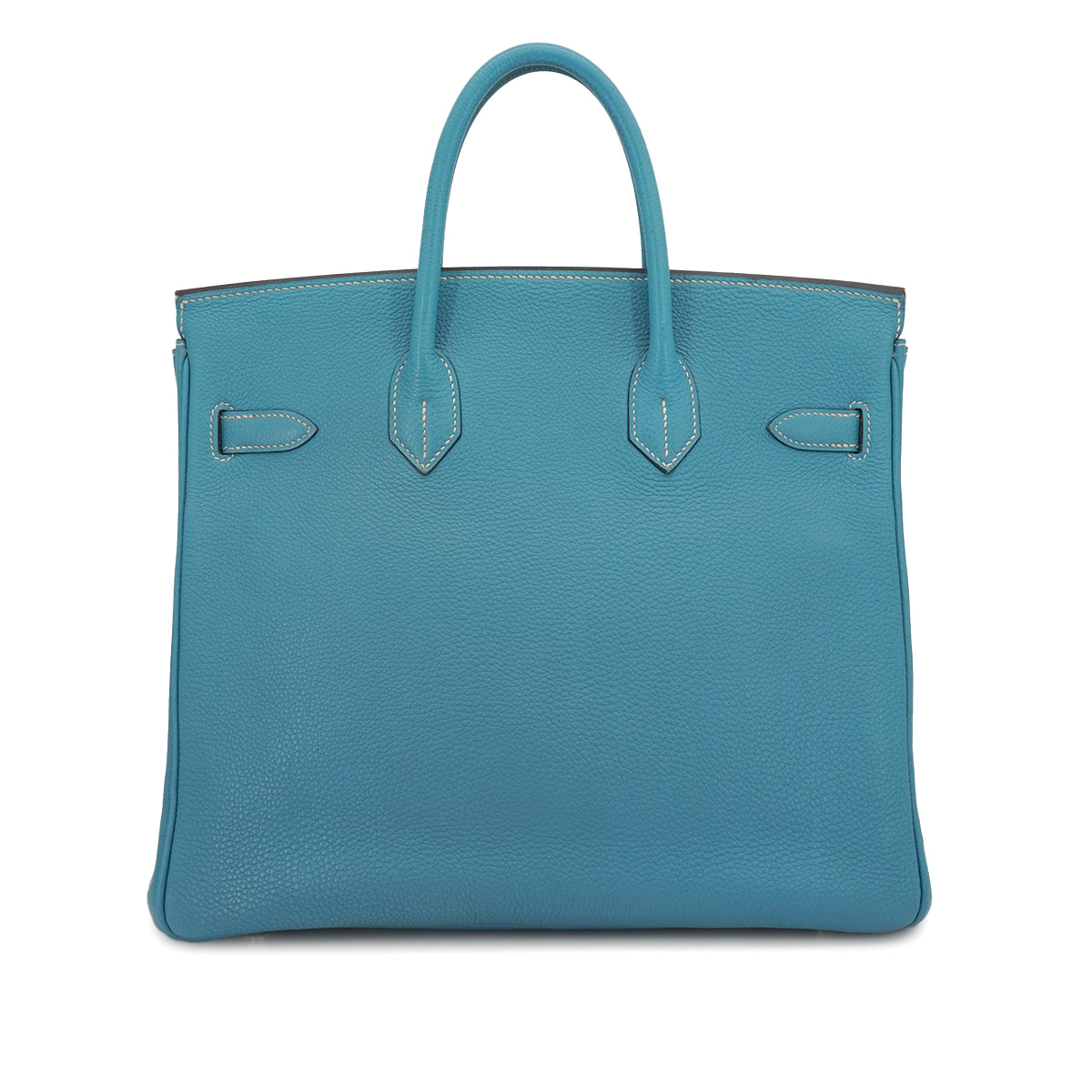 HERMES HAUT A COURROIES 32 BLUE JEAN TOGO HAND BAG 2006 SQUARE J PALLADIUM HARDWARE 90331958