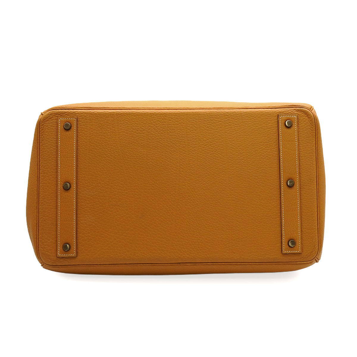 HERMES HAUT A COURROIES 45 NATURAL FJORD HAND BAG 1992 CIRCLE V GOLD HARDWARE 90346983