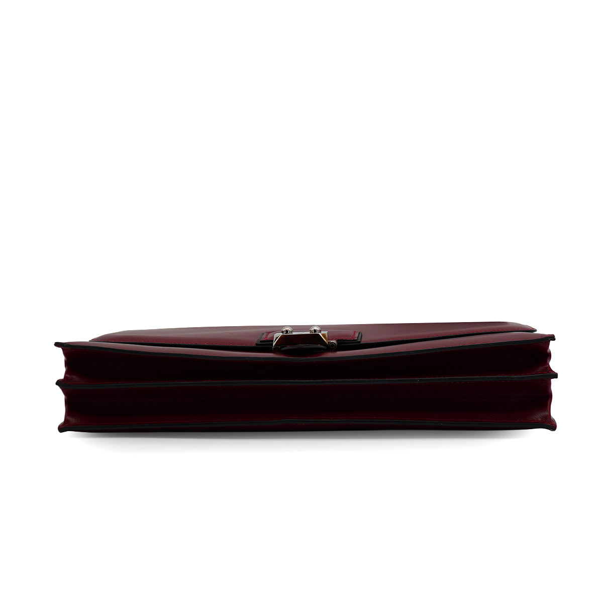 HERMES IRICO ELAN 32 ROUGE H EBENE BOX CALF VEAU SWIFT SHOULDER BAG 2012 SQUARE P PALLADIUM HARDWARE 90342997