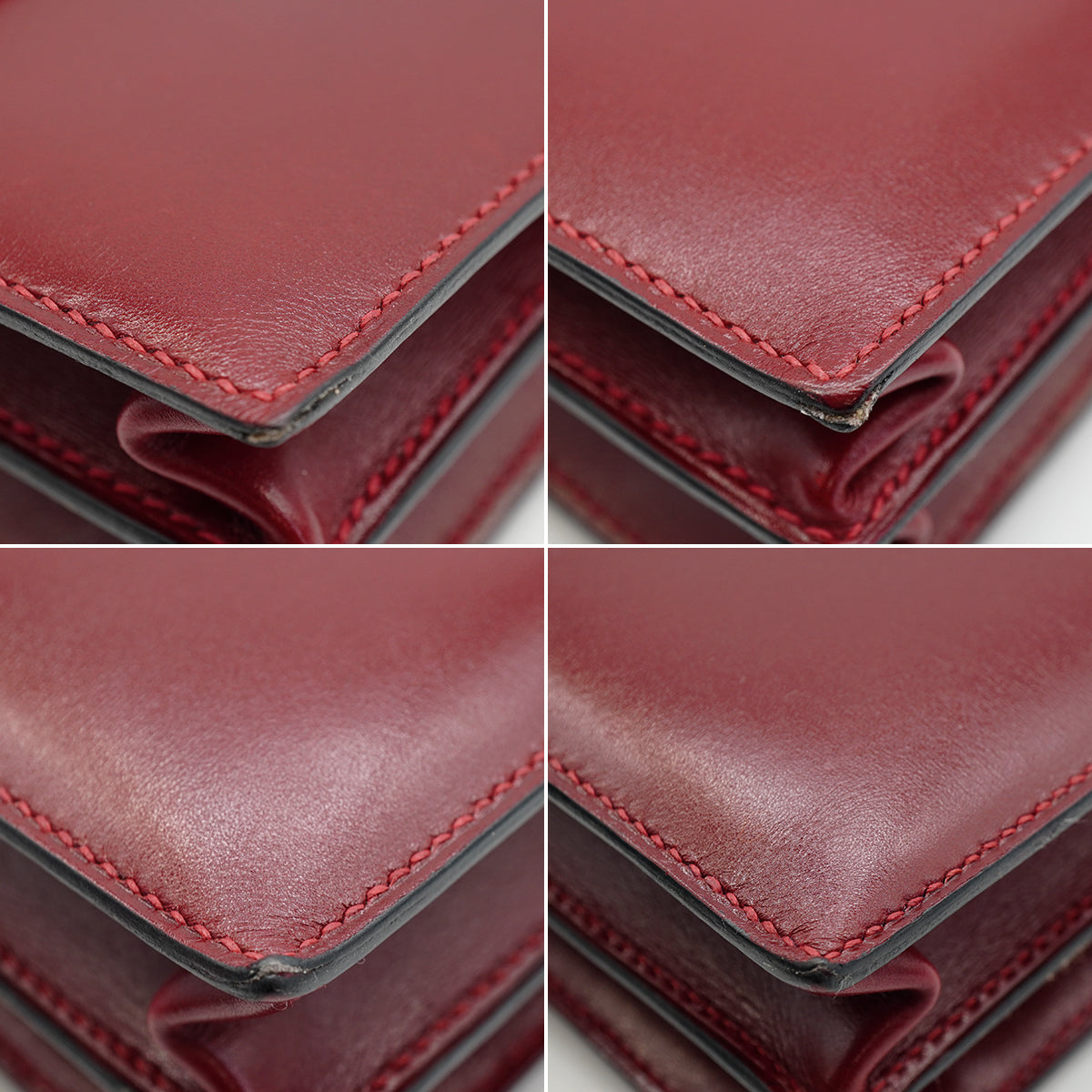 HERMES IRICO ELAN 32 ROUGE H EBENE BOX CALF VEAU SWIFT SHOULDER BAG 2012 SQUARE P PALLADIUM HARDWARE 90342997