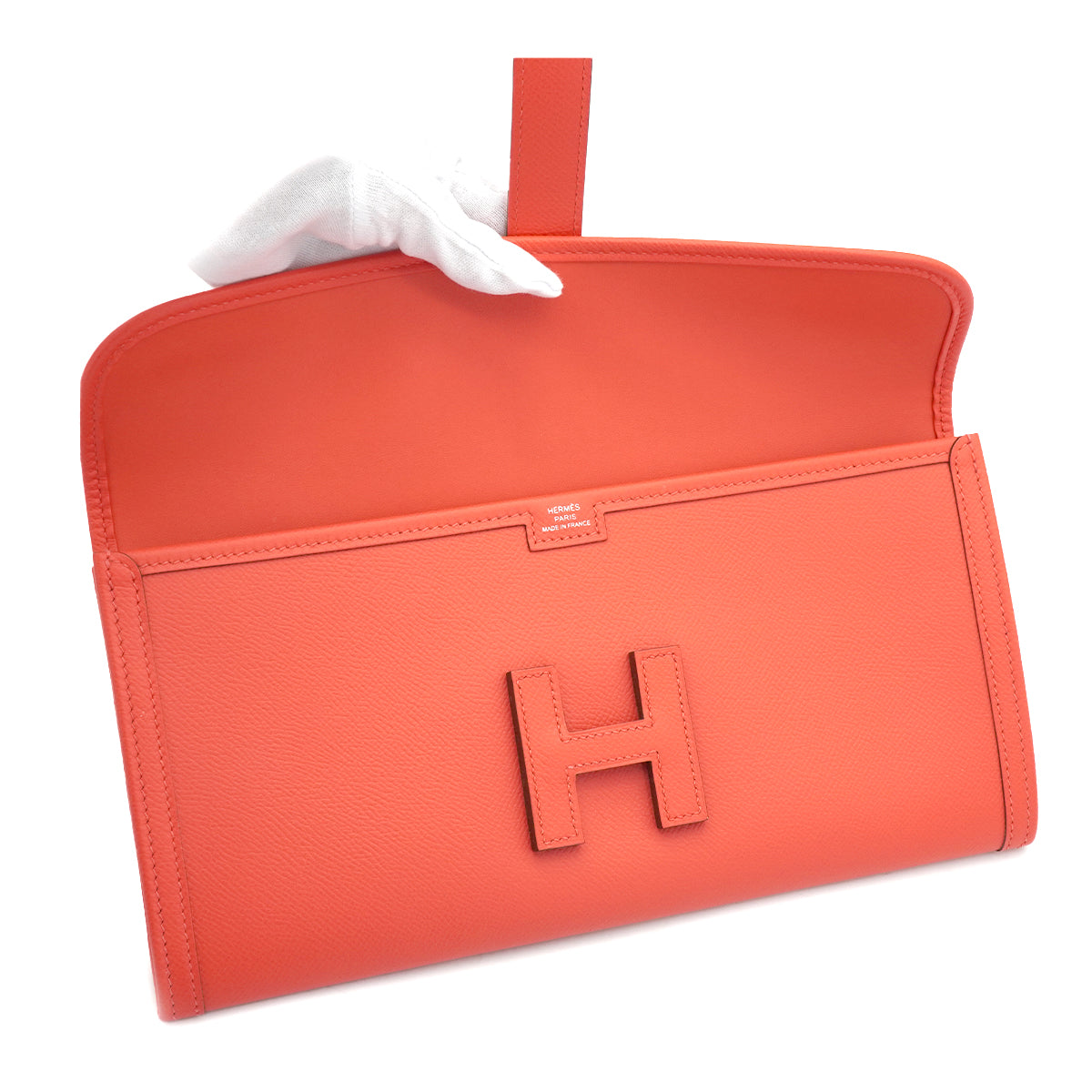 HERMES JIGE ELAN 29 ROSE JAIPUR EPSOM CLUTCH BAG 2017 A STAMP 90337653