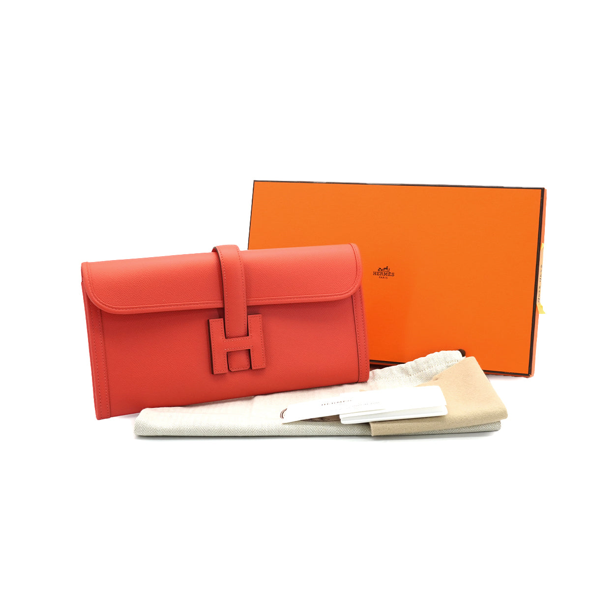 HERMES JIGE ELAN 29 ROSE JAIPUR EPSOM CLUTCH BAG 2017 A STAMP 90337653