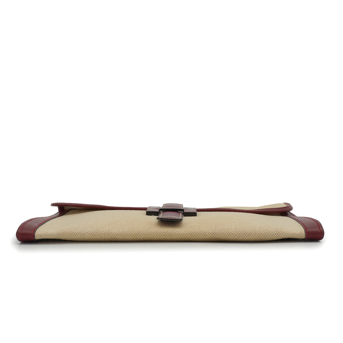HERMES JIGE GM CLUTCH BAG ROUGE H BOX CALF TOILE H 1979 CIRCLE I 90334295