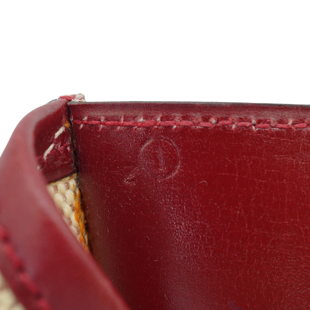 HERMES JIGE GM CLUTCH BAG ROUGE H BOX CALF TOILE H 1979 CIRCLE I 90334295