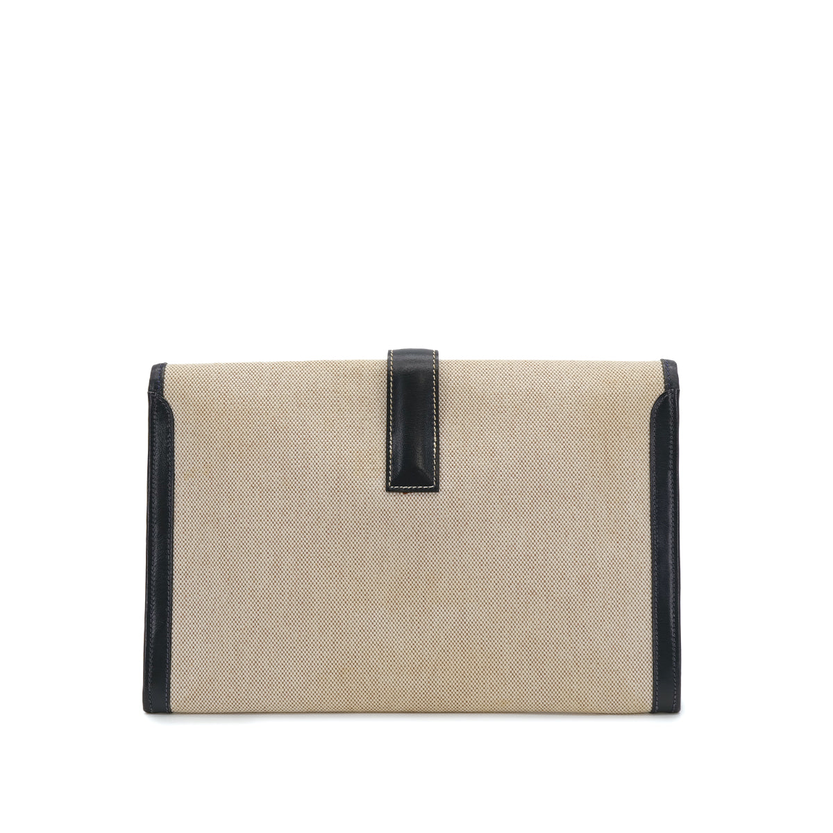 HERMÈS JIGE PM CLUTCH BAG BLUE INDGO BOX CALF TOILE H 1987 CIRCLE Q 90312691