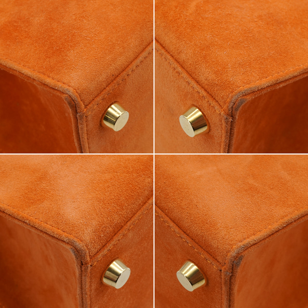 HERMES KELLY 25 SELLIER ORANGE DOBLIS HAND SHOULDER BAG K18 GOLD HARDWARE 90341905