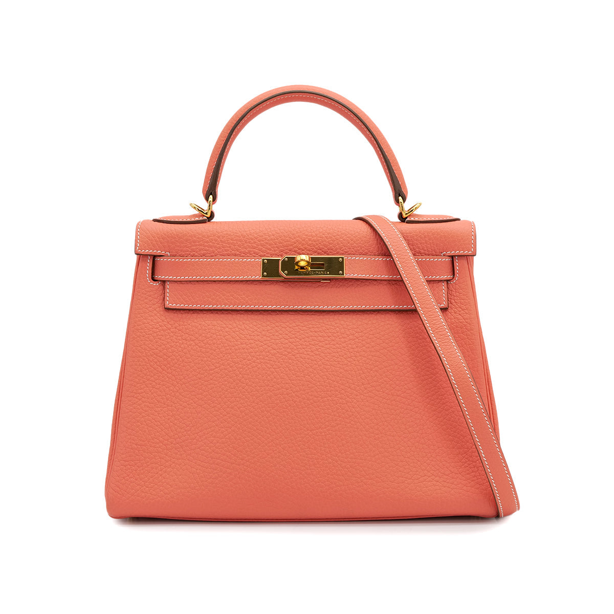 HERMES KELLY 28 RETOURNE FLAMINGO TOGO 2013 SQUARE Q GOLD HARDWARE 90312931