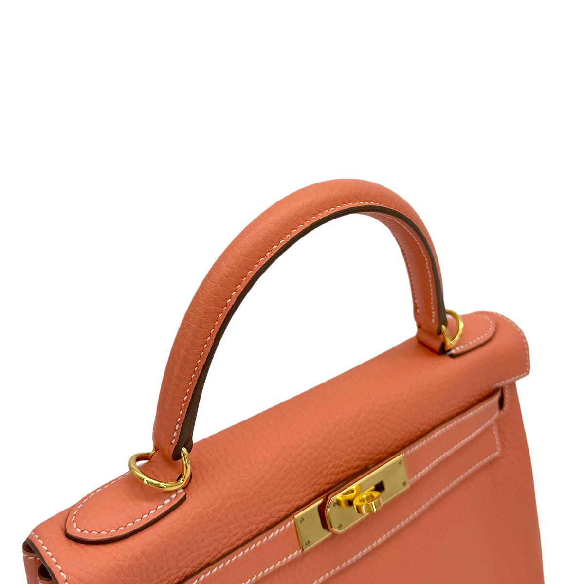 HERMES KELLY 28 RETOURNE FLAMINGO TOGO 2013 SQUARE Q GOLD HARDWARE 90312931
