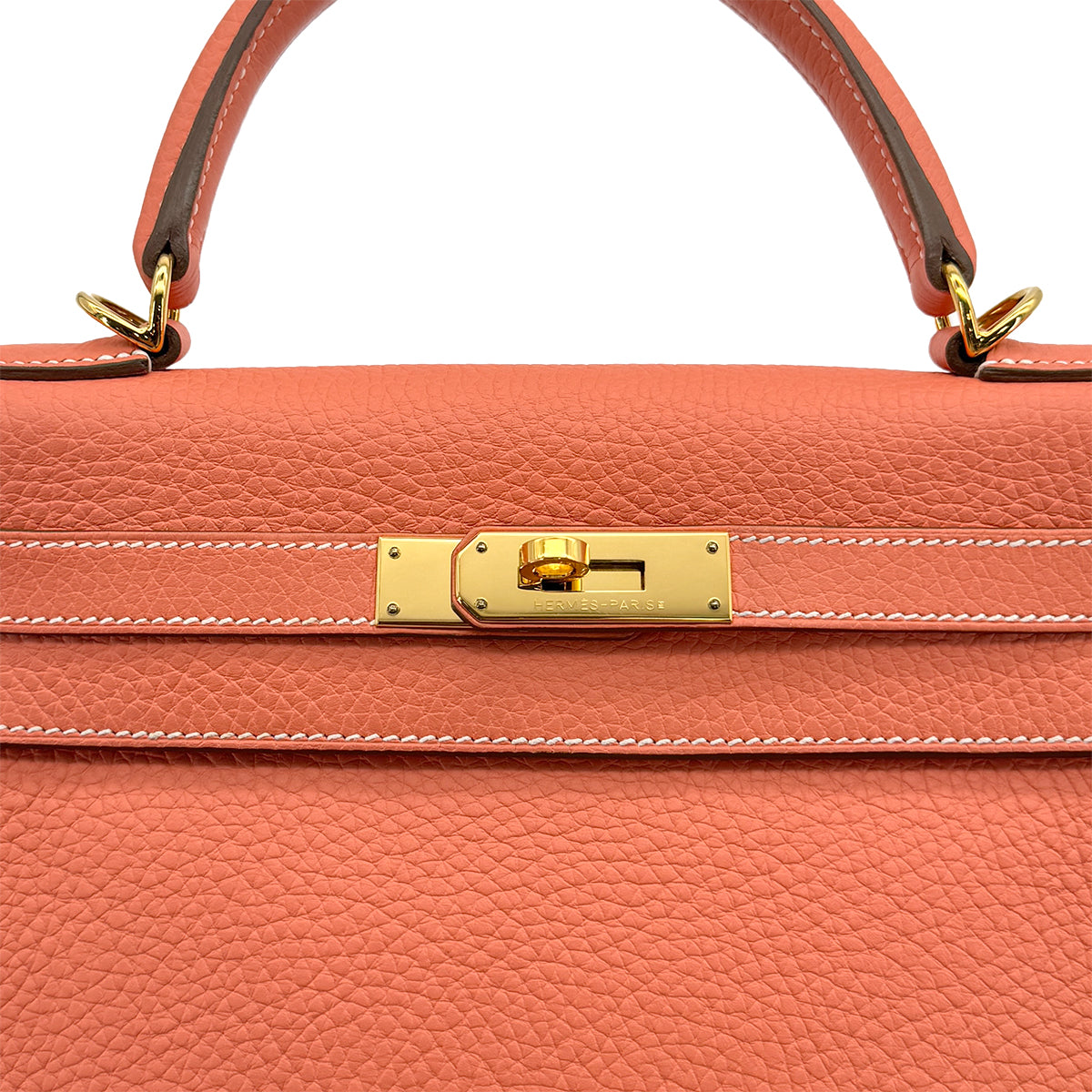 HERMES KELLY 28 RETOURNE FLAMINGO TOGO 2013 SQUARE Q GOLD HARDWARE 90312931