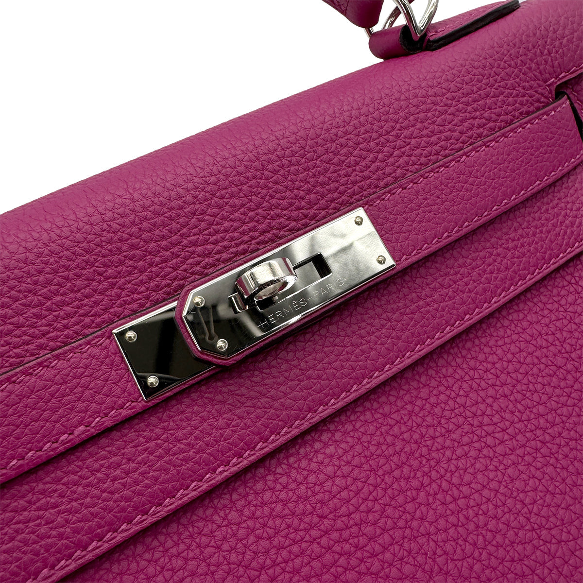 HERMES KELLY 28 RETOURNE ROSE PURPLE TOGO 2017 A STAMP PALLADIUM HARDWARE 90318751