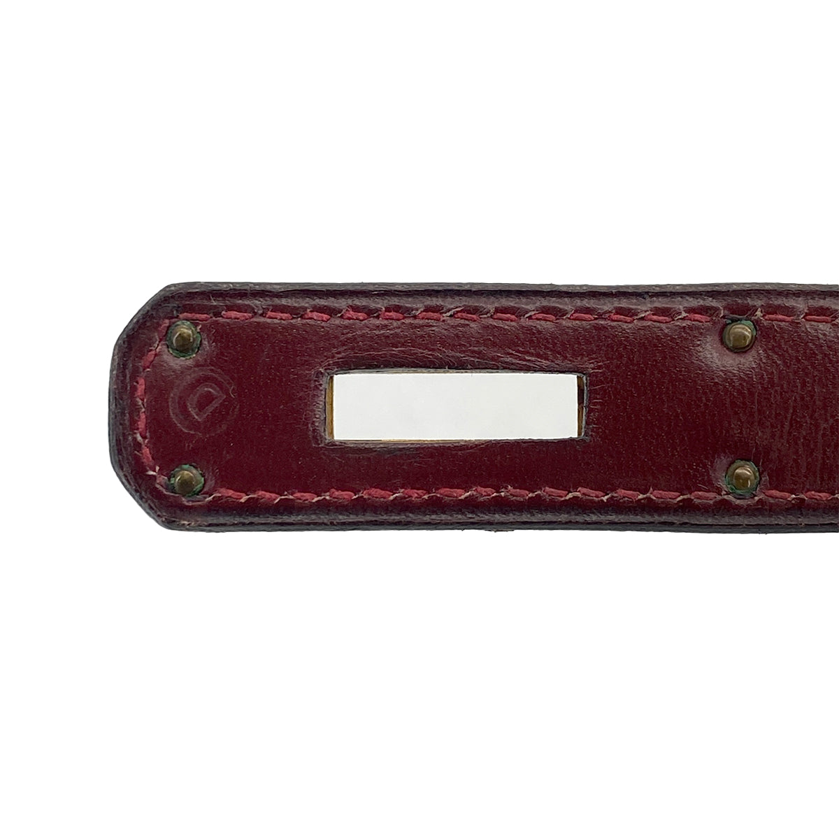 HERMES KELLY 28 SELLIER ROUGE H BOXCALF HAND BAG 1974 CIRCLE D GOLD HARDWARE 90317616