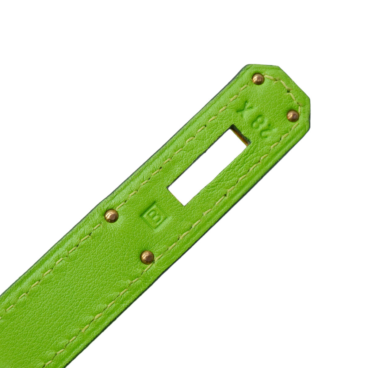 HERMES KELLY 32 RETOURNE APPLE GREEN VEAU GULLIVER HAND SHOULDER BAG 1998 SQUARE B  GOLD HARDWARE 90347153
